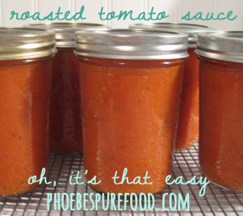 roasted tomato sauce phoebes pure food