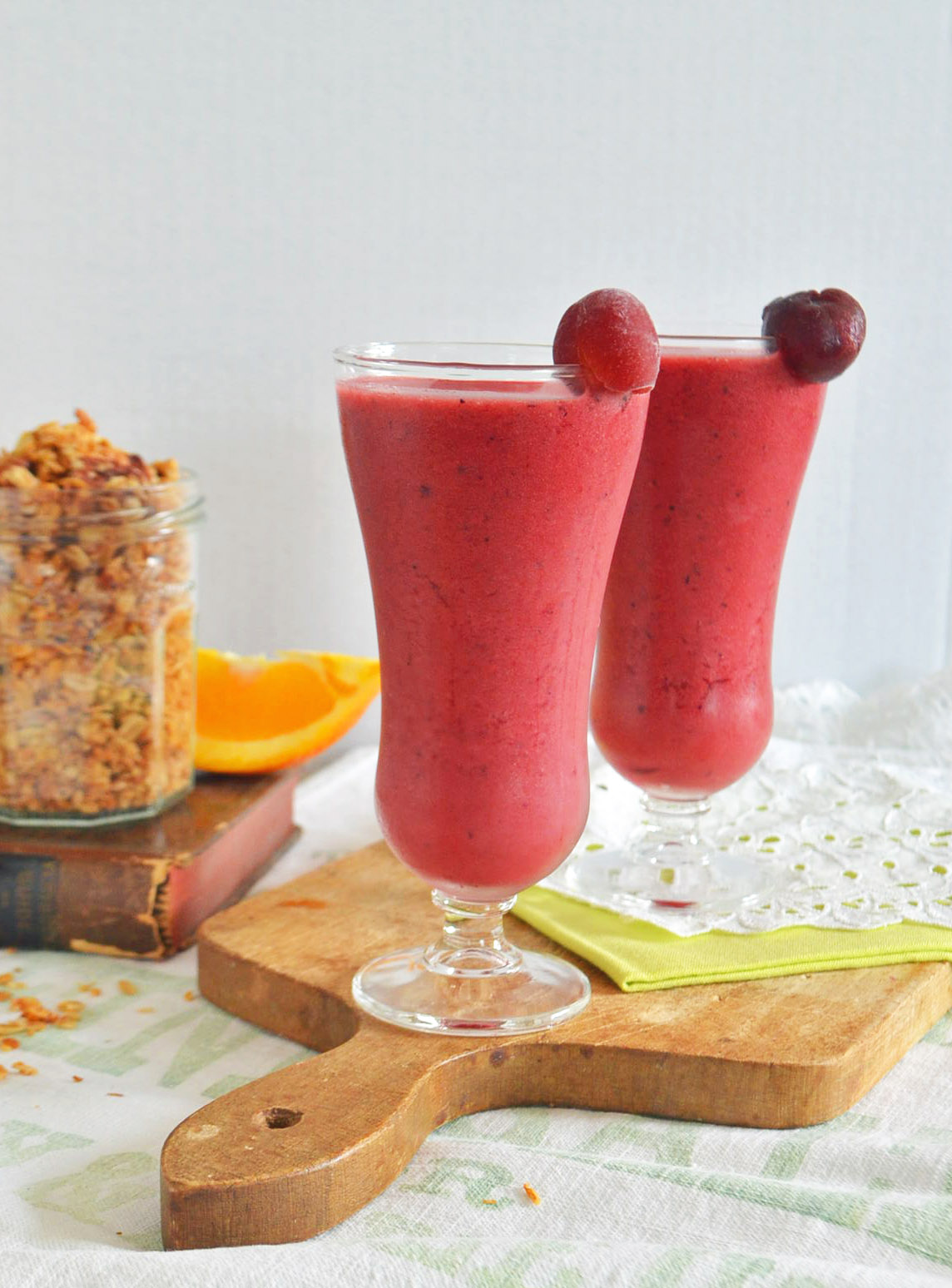 cherry lime smoothie - phoebe&amp;#39;s pure food