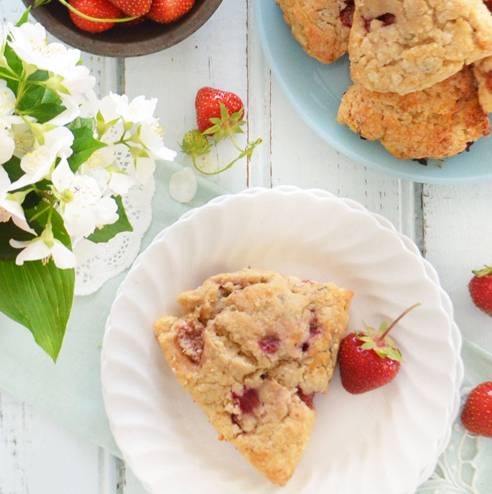 strawberry mint scones phoebes pure food 
